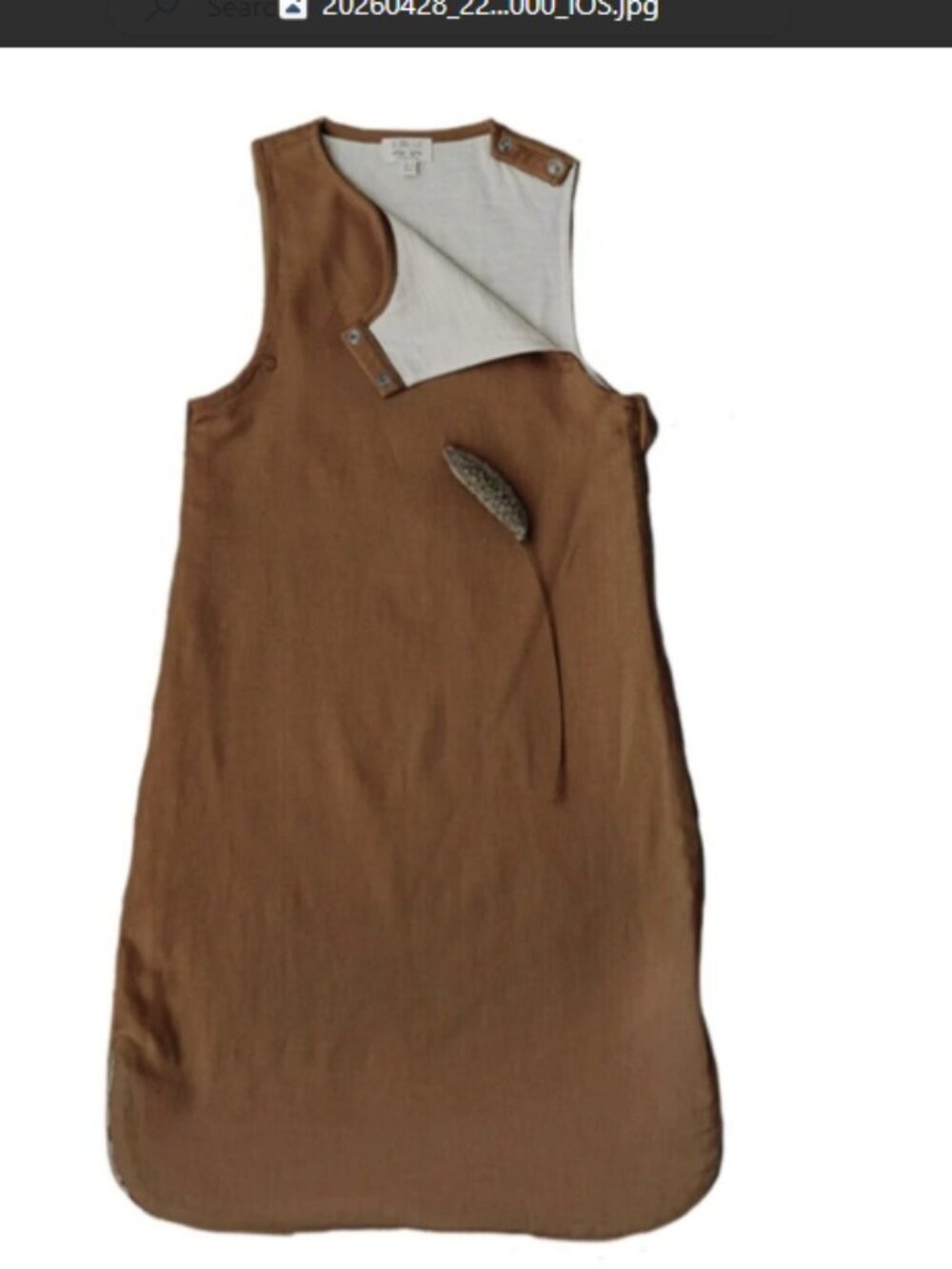 ORGANIC & COMFY KIDS' CLOTHES BY THE SIMPLE FOLK SLEEP SACK Rust size 0-9 month